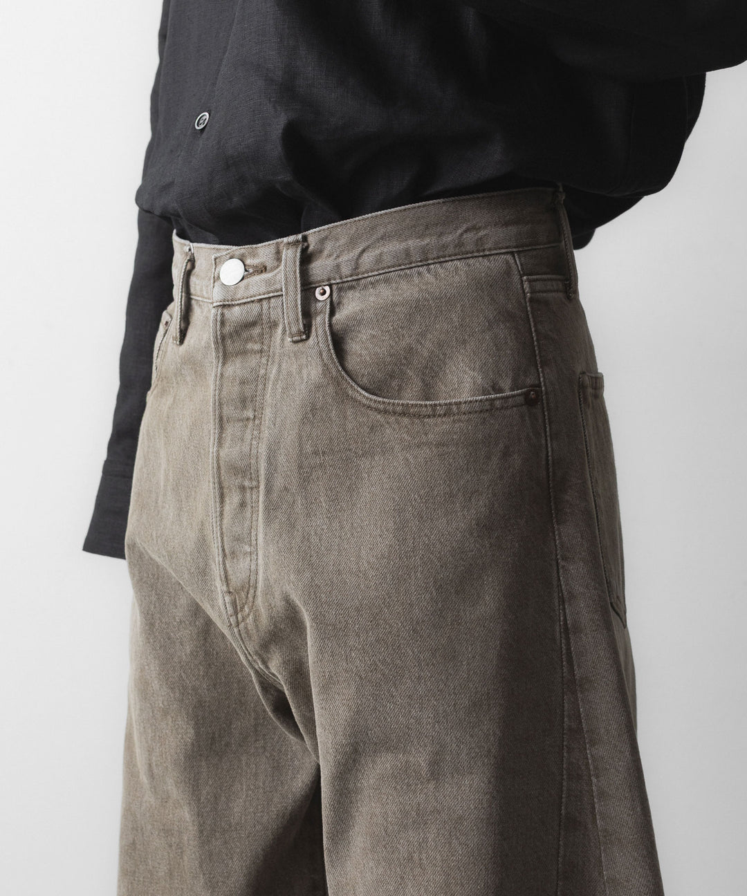 ssstein(シュタイン)の DEFORMATION WIDE COLOR DENIM PANTS - KHAKIの公式通販サイトsession福岡セレクトショップ