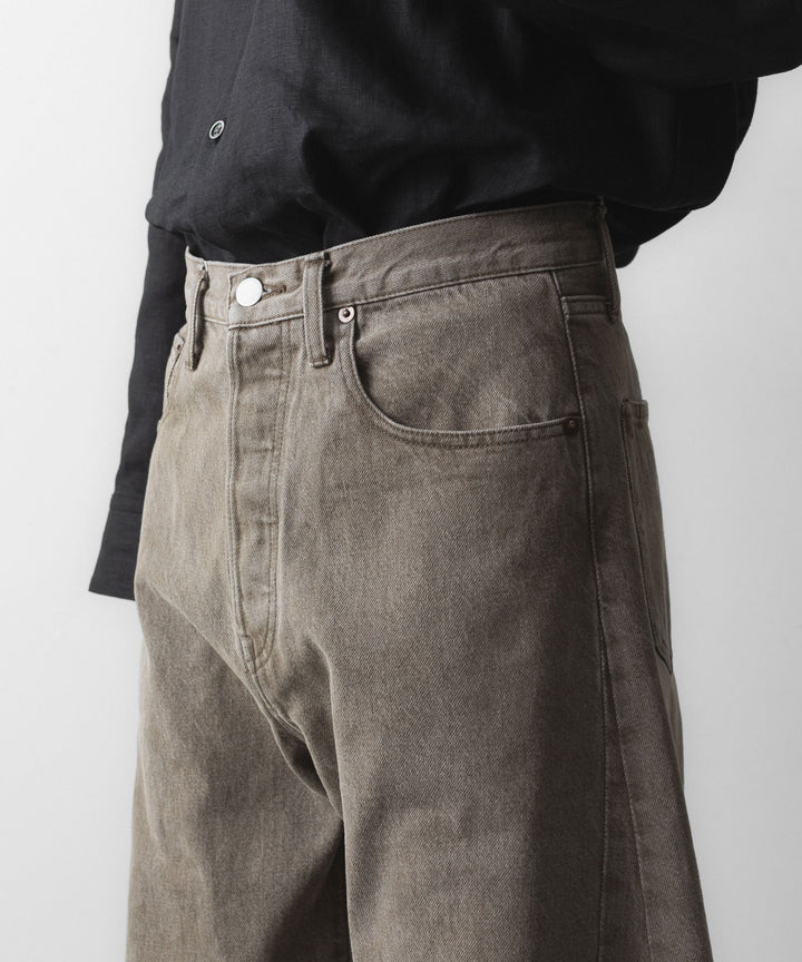ssstein(シュタイン)の DEFORMATION WIDE COLOR DENIM PANTS - KHAKIの公式通販サイトsession福岡セレクトショップ