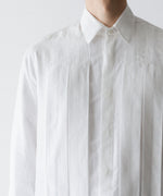 画像をギャラリービューアに読み込む, SUBLATIONS-サブレーションズのSHEER TUCK DRESS SHIRTのWHITE公式通販サイトsession福岡セレクトショップ
