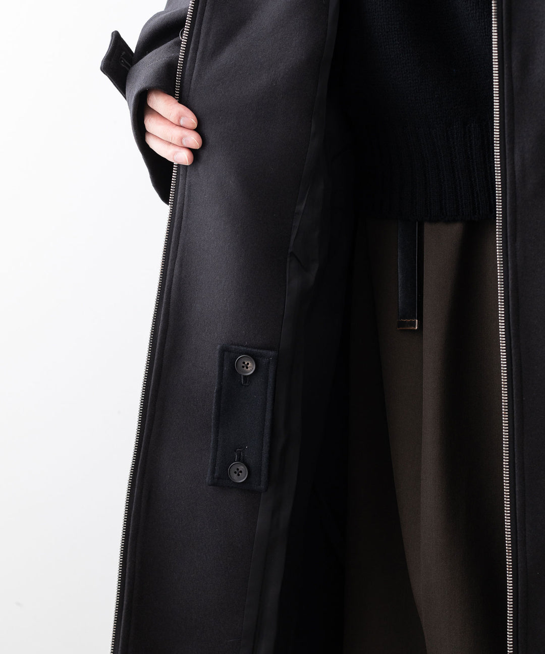 stein シュタイン 23AW OVERSIZED MAXI-LENGTH ZIP COAT - DARK CHARCOAL sessionセッション福岡セレクトショップ 公式通販サイト