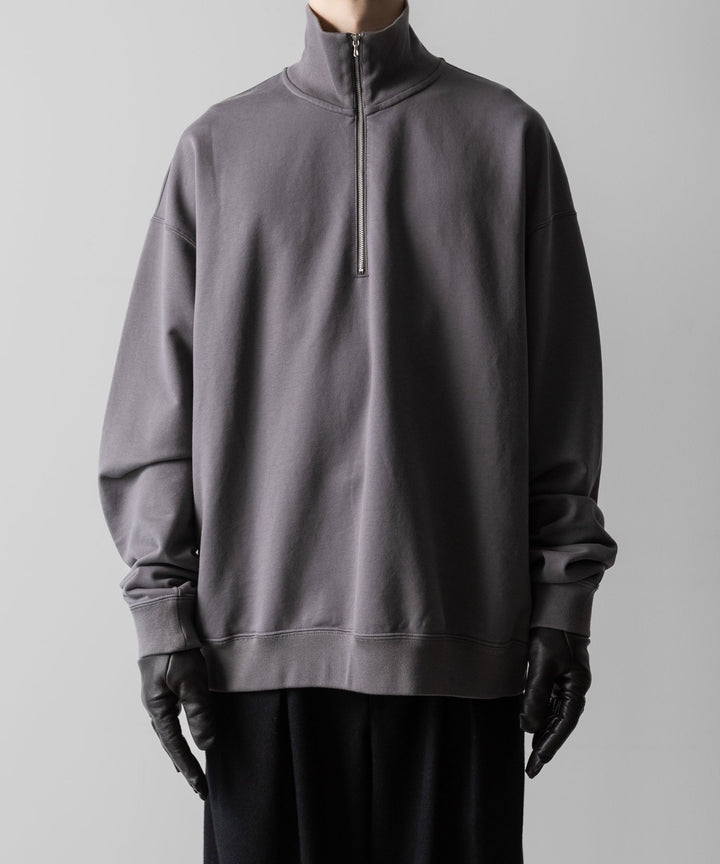 KANEMASA PHIL. カネマサフィルの36G SUPER FINE GAUGE HALF ZIP PULLOVER - CHARCOALの公式通販サイトsession福岡セレクトショップ