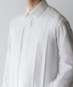 画像をギャラリービューアに読み込む, SUBLATIONS-サブレーションズのSHEER TUCK DRESS SHIRTのWHITE公式通販サイトsession福岡セレクトショップ
