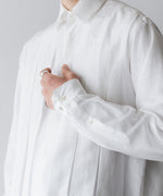 画像をギャラリービューアに読み込む, SUBLATIONS-サブレーションズのSHEER TUCK DRESS SHIRTのWHITE公式通販サイトsession福岡セレクトショップ
