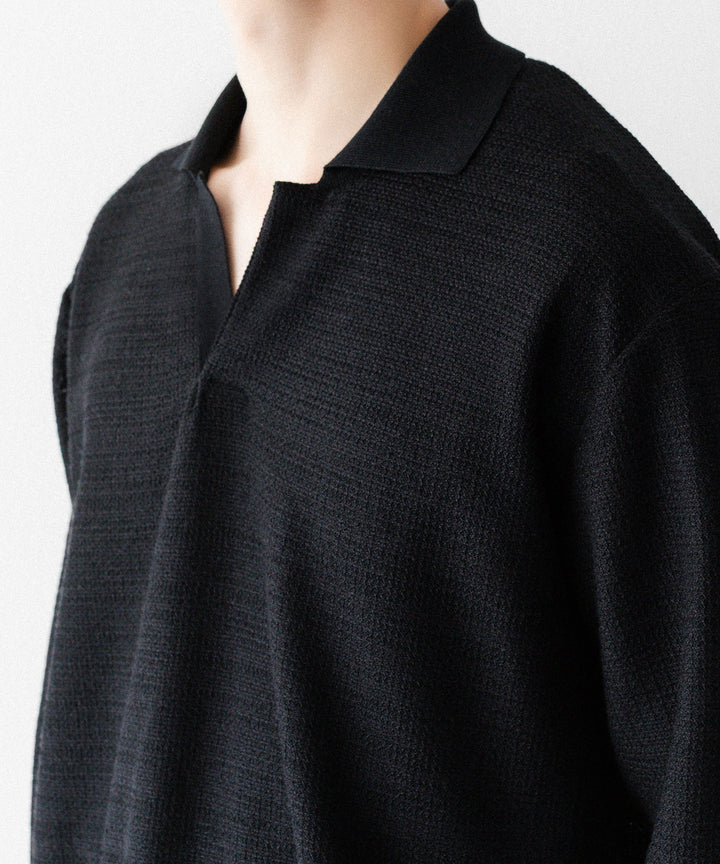 ssstein(シュタイン)のSLUB COTTON KNIT SKIPPER LS - BLACKの公式通販サイトsession福岡セレクトショップ