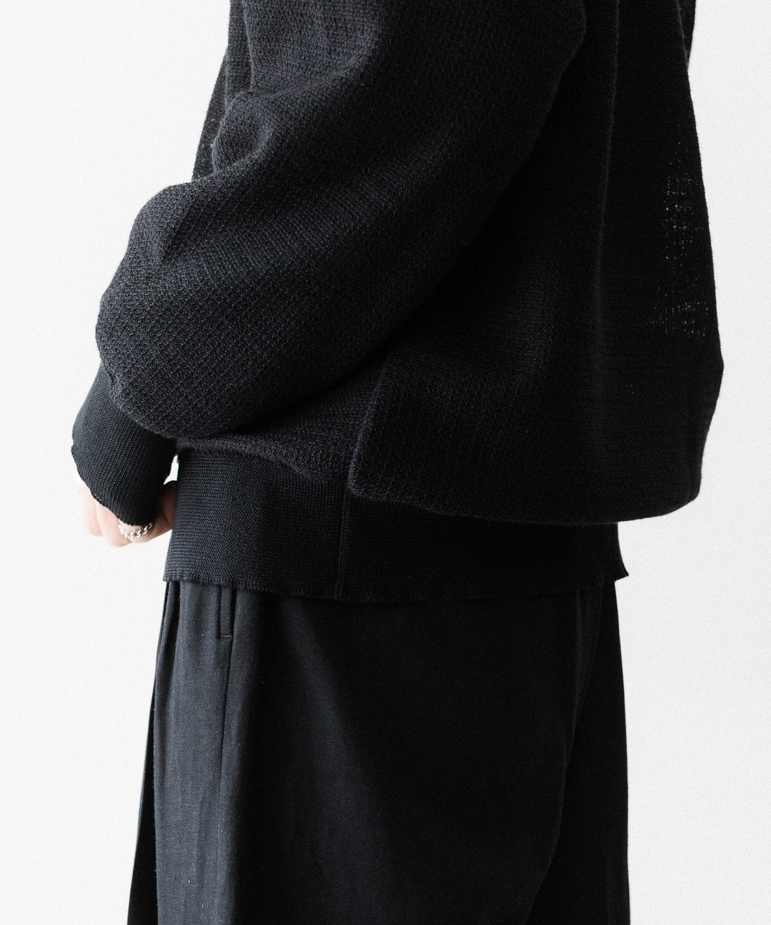 ssstein(シュタイン)のSLUB COTTON KNIT SKIPPER LS - BLACKの公式通販サイトsession福岡セレクトショップ