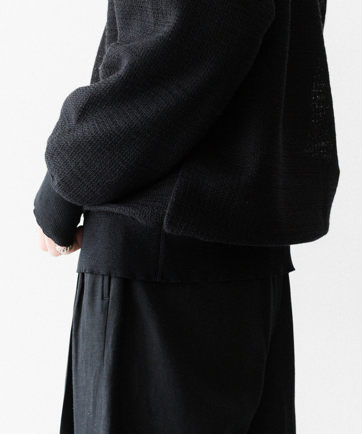 ssstein(シュタイン)のSLUB COTTON KNIT SKIPPER LS - BLACKの公式通販サイトsession福岡セレクトショップ