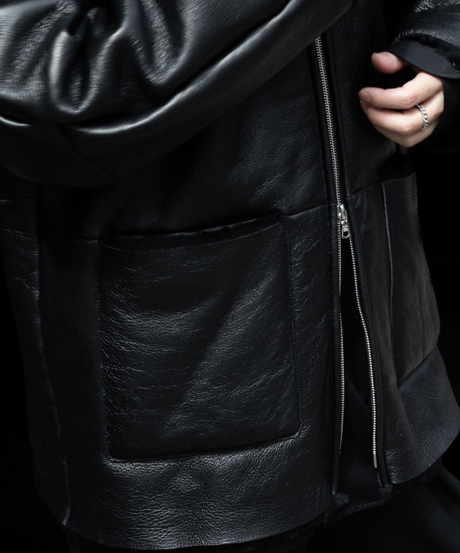 ssstein(シュタイン)のCUT-OFF MOUTON JACKET - BLACKの公式通販サイトsession福岡セレクトショップ