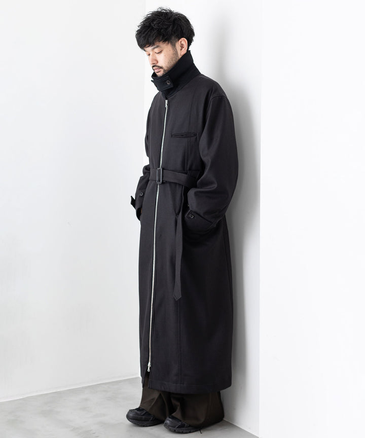 stein シュタイン 23AW OVERSIZED MAXI-LENGTH ZIP COAT - DARK CHARCOAL sessionセッション福岡セレクトショップ 公式通販サイト