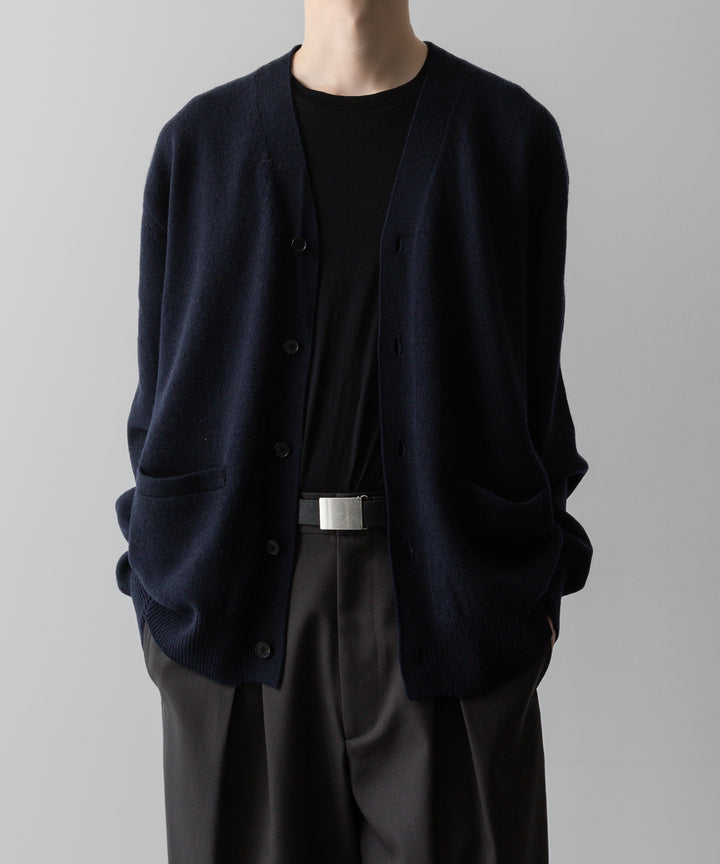ssstein(シュタイン)の24AWコレクション EXTRA FINE WOOL KNIT CARDIGAN - DARK NAVY 公式通販サイトsession福岡セレクトショップ