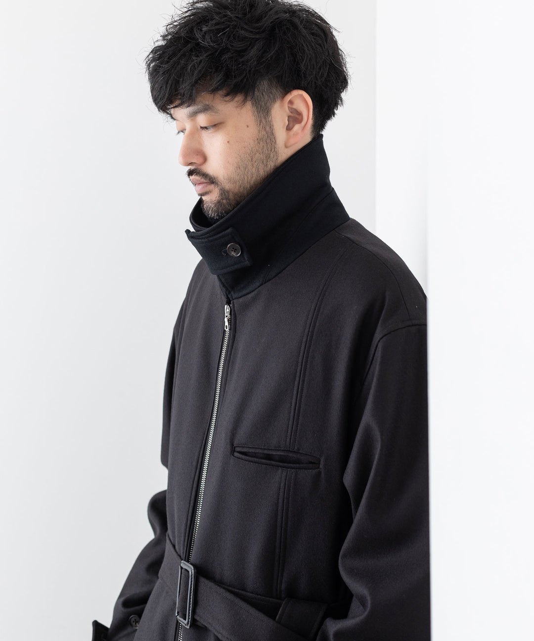 stein シュタイン 23AW OVERSIZED MAXI-LENGTH ZIP COAT - DARK CHARCOAL sessionセッション福岡セレクトショップ 公式通販サイト