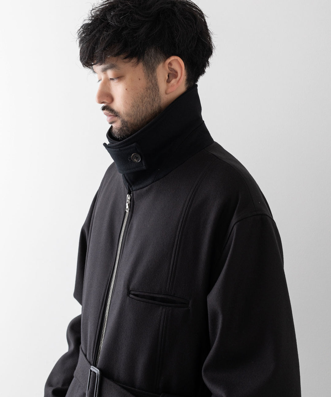 stein シュタイン 23AW OVERSIZED MAXI-LENGTH ZIP COAT - DARK CHARCOAL sessionセッション福岡セレクトショップ 公式通販サイト