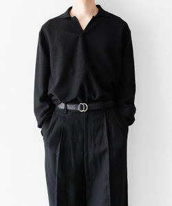 ssstein / シュタイン】SLUB COTTON KNIT SKIPPER LS - BLACK | 公式