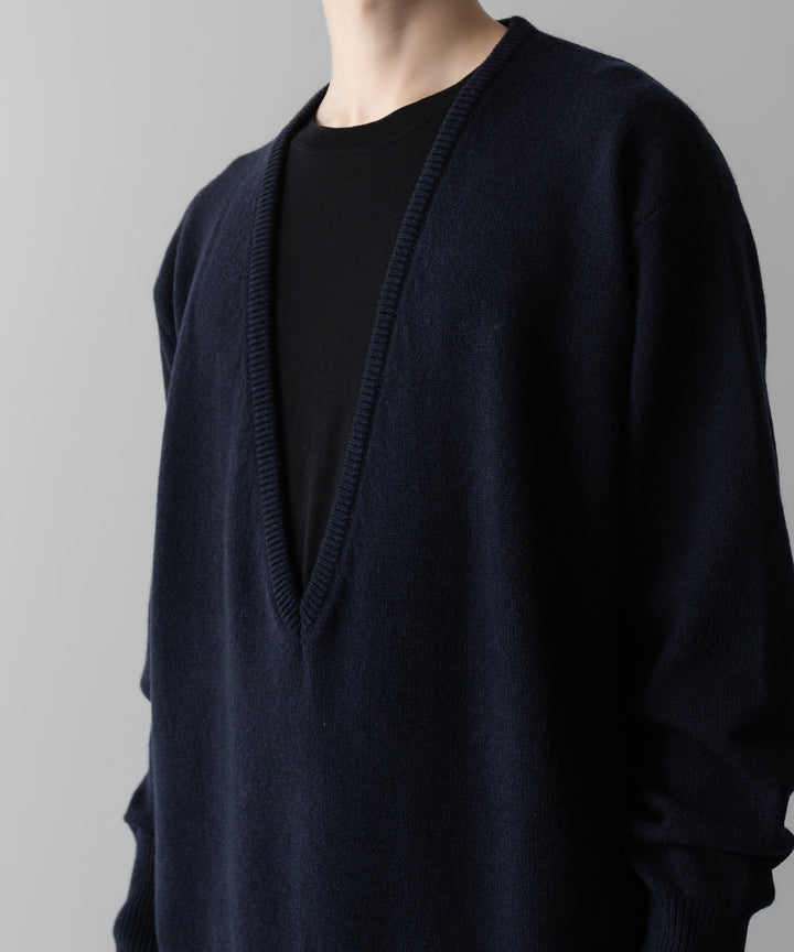 ssstein(シュタイン)の24AWコレクション EXTRA FINE WOOL KNIT DEEP V NECK LS - DARK NAVY 公式通販サイトsession福岡セレクトショップ