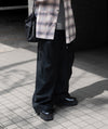 【 VEIN 】COTTON MOLESKIN 3D FILED TROUSERS - BLACK