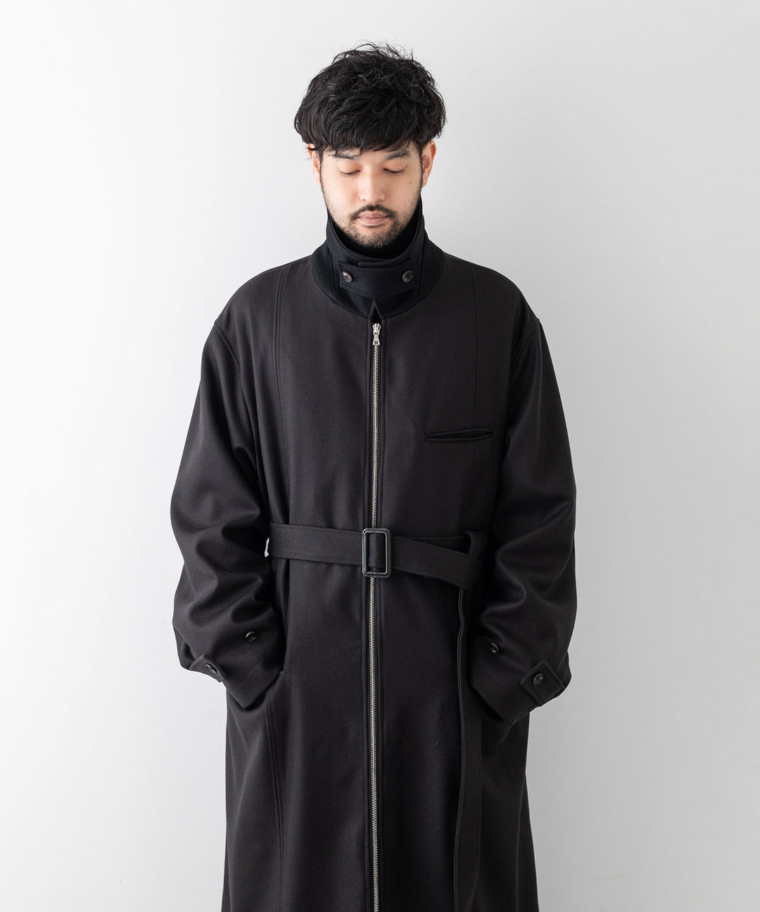 stein シュタイン 23AW OVERSIZED MAXI-LENGTH ZIP COAT - DARK CHARCOAL sessionセッション福岡セレクトショップ 公式通販サイト