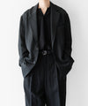 【ssstein】VIS/LI BRIGHT TWILL SINGLE BREASTED JACKET - DARK CHARCOAL
