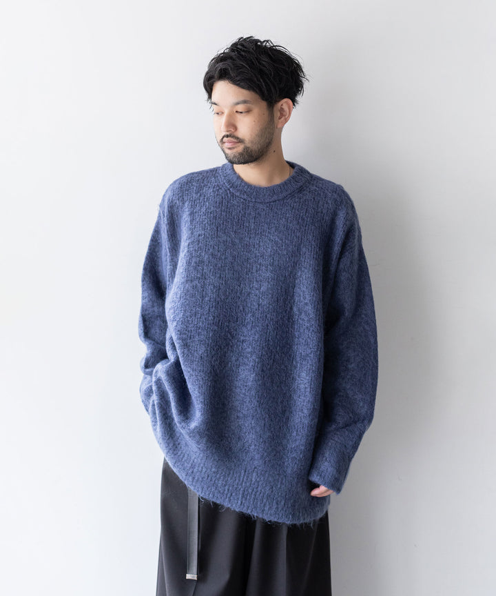 stein(シュタイン)の23AWコレクションKID MOHAIR KNIT LSのBLUE GREY