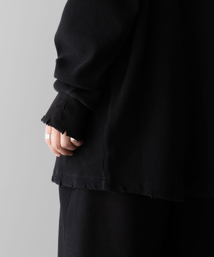 KANEMASA PHIL. カネマサフィルの36G SUPER FINE GAUGE HALF ZIP PULLOVER - BLACKの公式通販サイトsession福岡セレクトショップ 