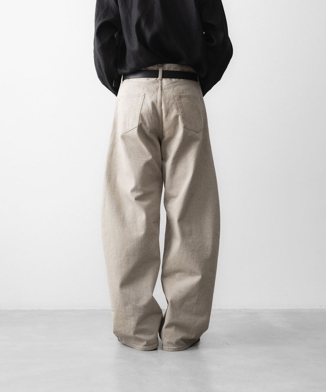 【ssstein】 DEFORMATION WIDE COLOR DENIM PANTS - BEIGE