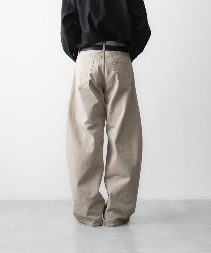 【ssstein】 DEFORMATION WIDE COLOR DENIM PANTS - BEIGE