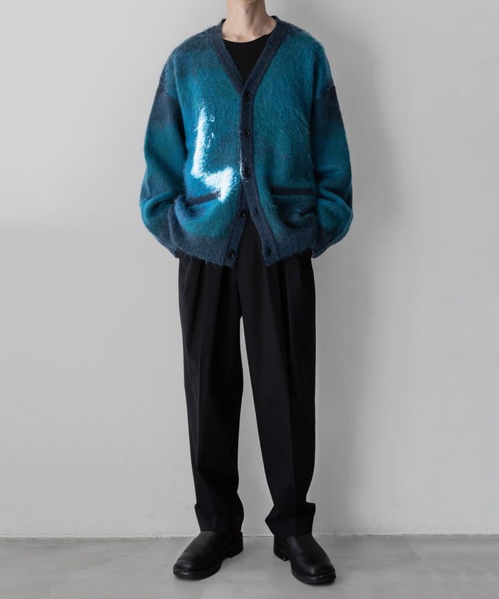 stein(シュタイン)の23AWコレクションGRADATION MOHAIR CARDIGANのBLUE GREEN 公式通販サイトsession福岡セレクトショップ