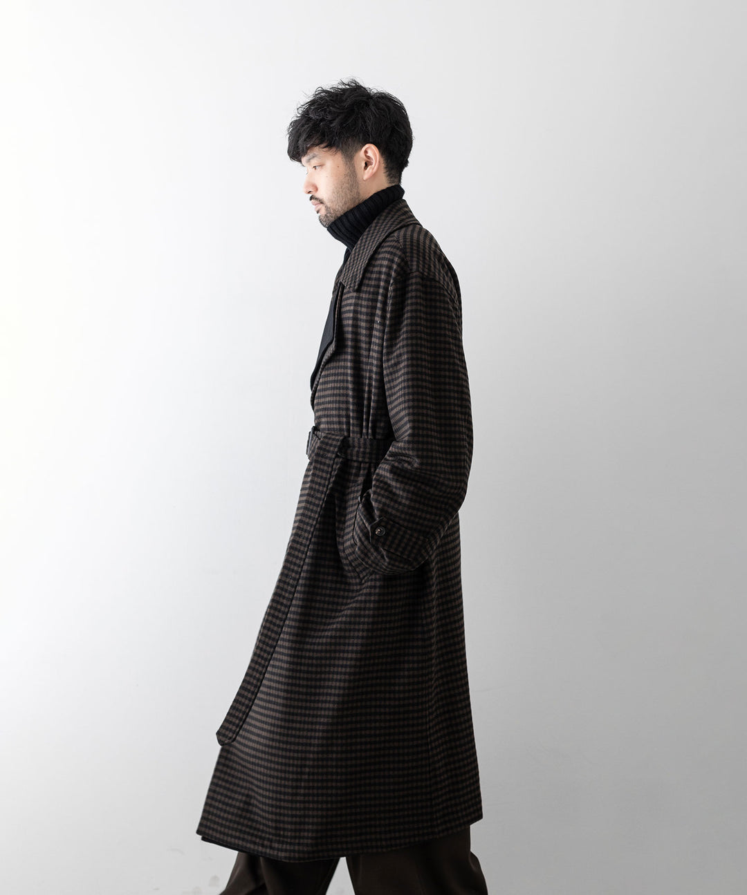 stein シュタイン DOUBLE LAPELED DOUBLE BREASTED COAT - GINGHAM×BLACK sessionセッション福岡セレクトショップ 公式通販サイト  