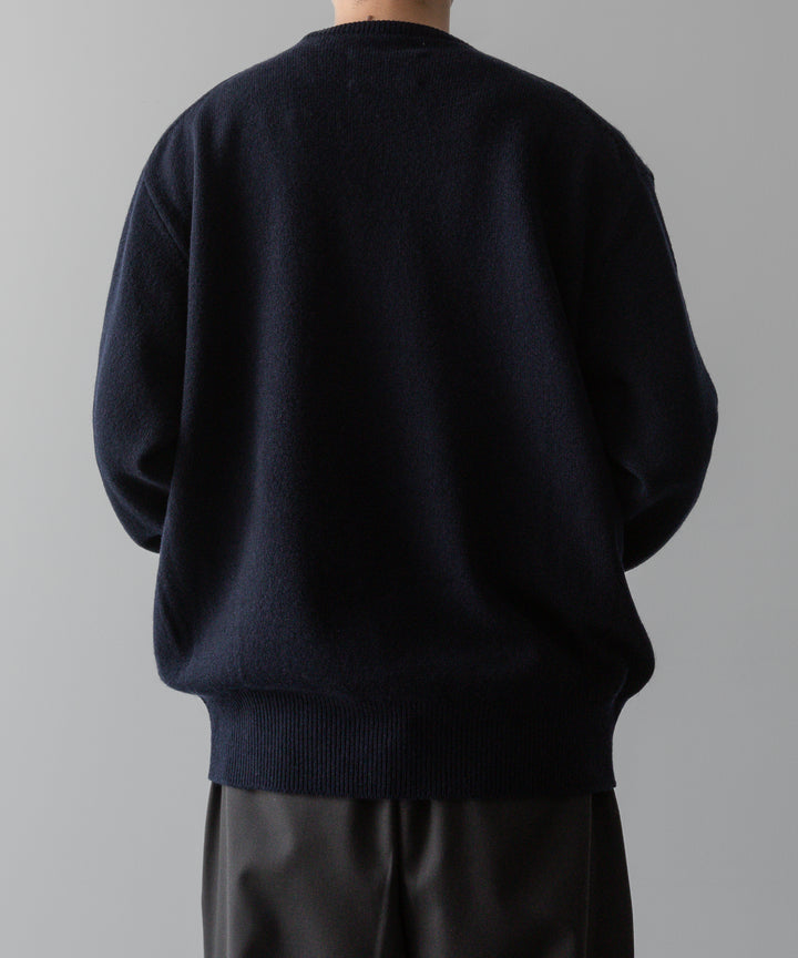 ssstein(シュタイン)の24AWコレクション EXTRA FINE WOOL KNIT DEEP V NECK LS - DARK NAVY 公式通販サイトsession福岡セレクトショップ