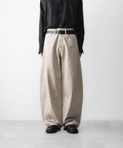 ssstein / シュタイン】DEFORMATION WIDE COLOR DENIM PANTS - BEIGE