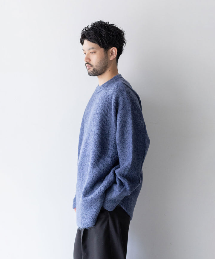 stein(シュタイン)の23AWコレクションKID MOHAIR KNIT LSのBLUE GREY