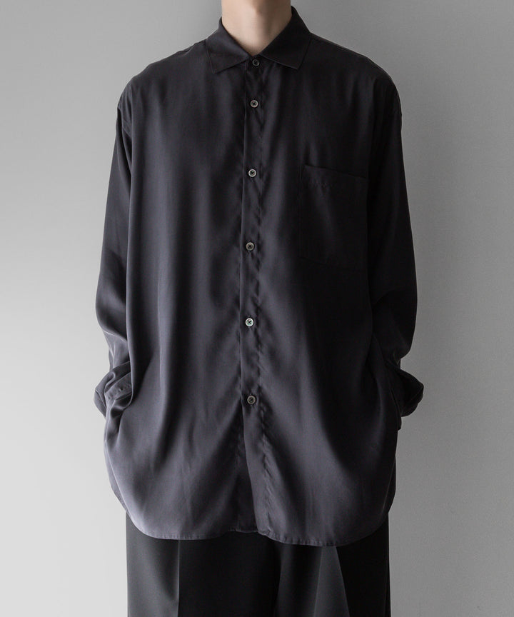 【stein】ssstein シュタインのOVERSIZED CUPRO LS SHIRTのCHARCOAL 公式通販サイトsession福岡セレクトショップ
