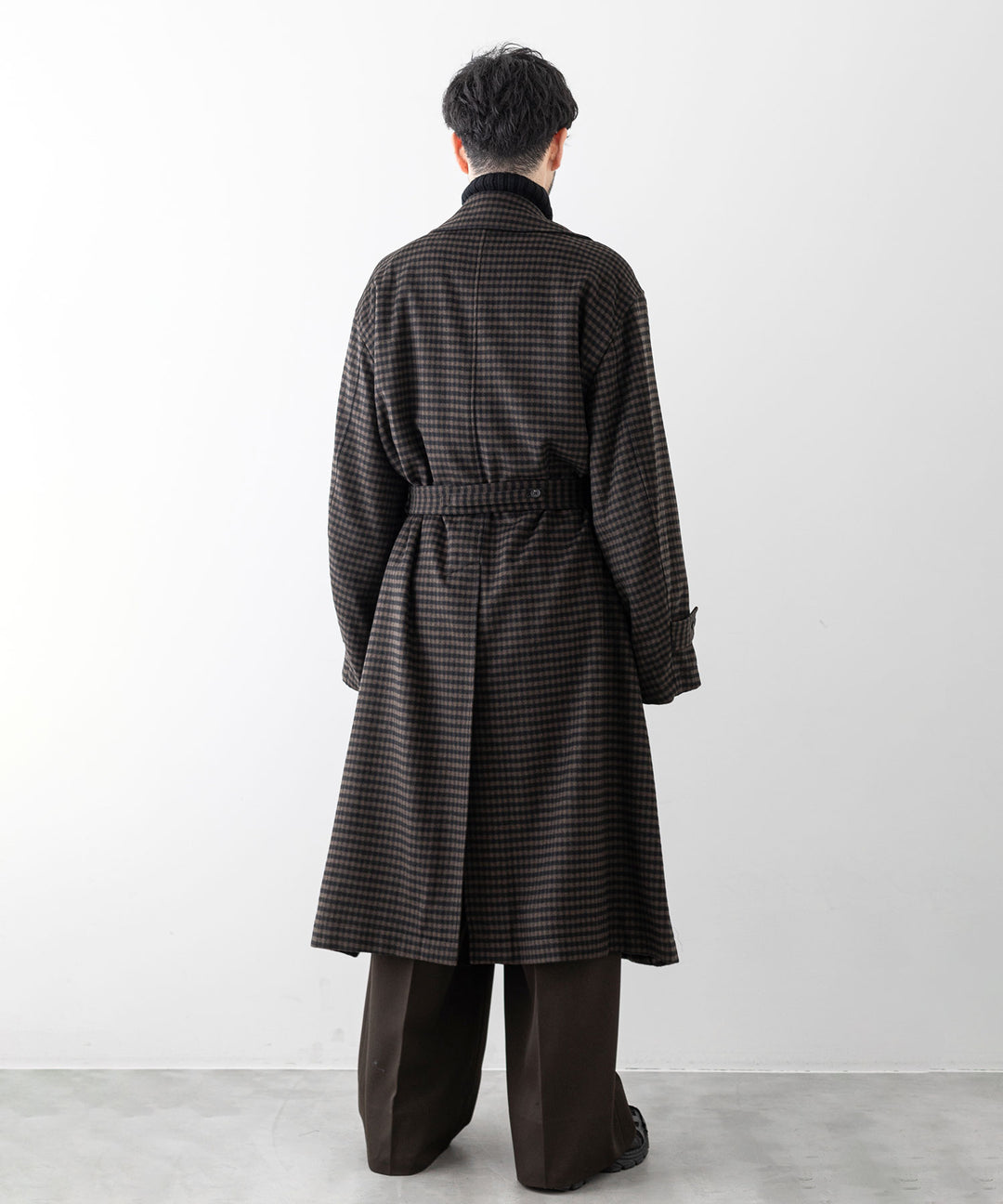 stein シュタイン DOUBLE LAPELED DOUBLE BREASTED COAT - GINGHAM×BLACK sessionセッション福岡セレクトショップ 公式通販サイト  