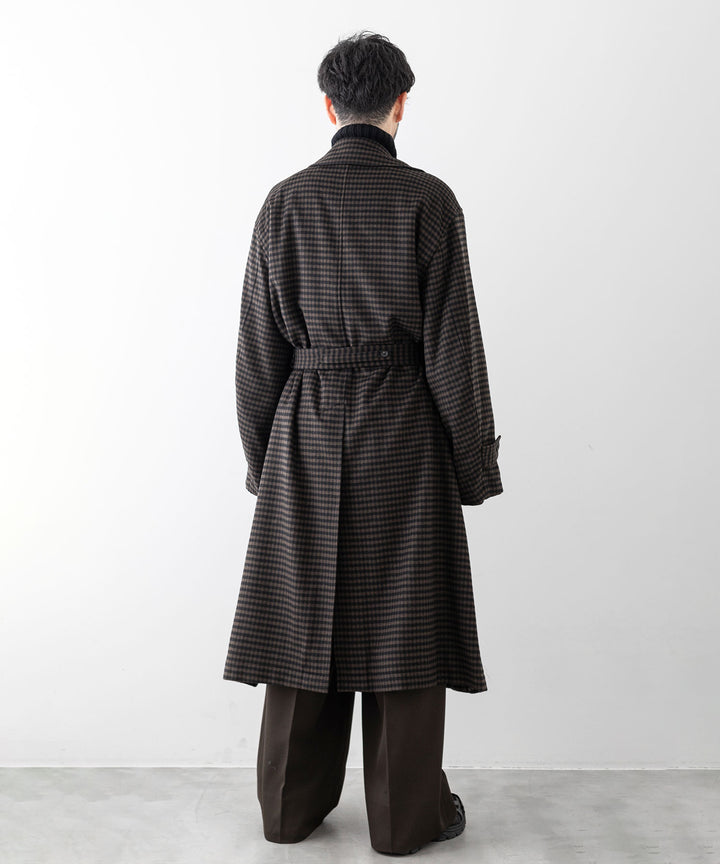 stein シュタイン DOUBLE LAPELED DOUBLE BREASTED COAT - GINGHAM×BLACK sessionセッション福岡セレクトショップ 公式通販サイト  