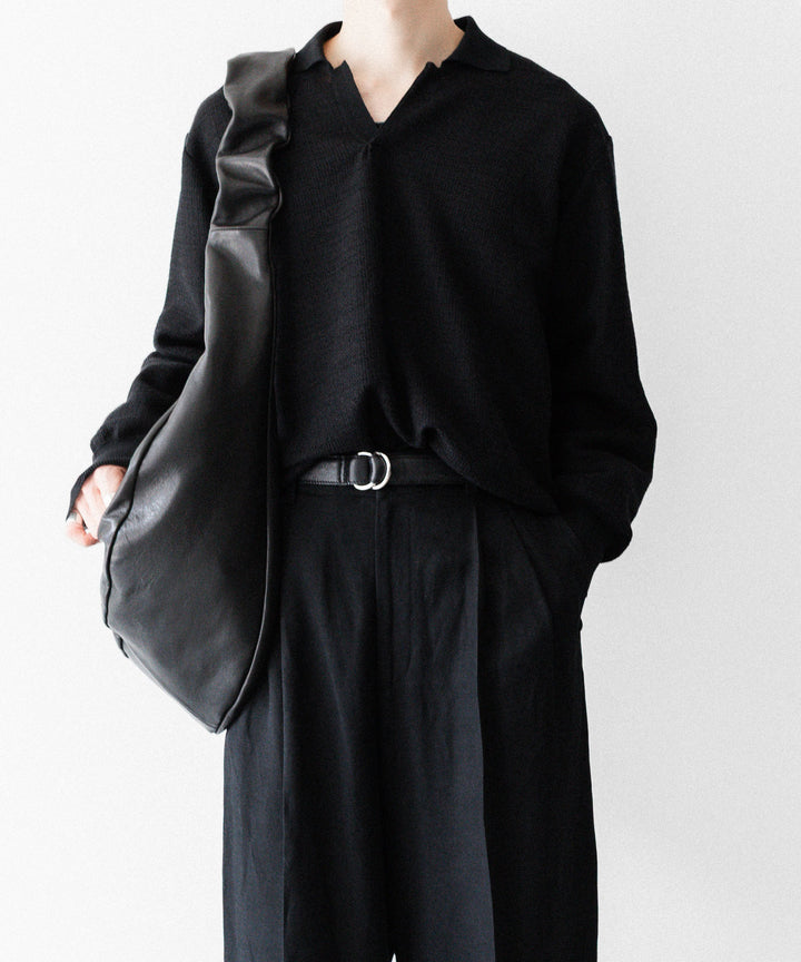 ssstein(シュタイン)のSLUB COTTON KNIT SKIPPER LS - BLACKの公式通販サイトsession福岡セレクトショップ