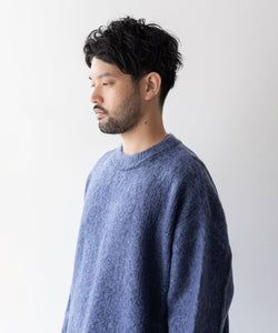 stein(シュタイン)の23AWコレクションKID MOHAIR KNIT LSのBLUE GREY