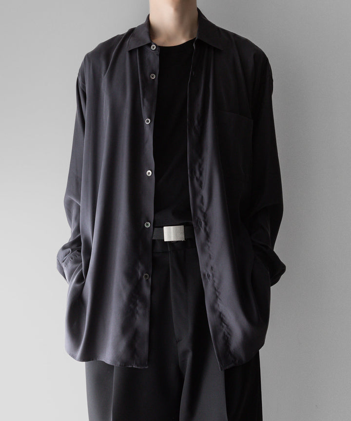 【stein】ssstein シュタインのOVERSIZED CUPRO LS SHIRTのCHARCOAL 公式通販サイトsession福岡セレクトショップ