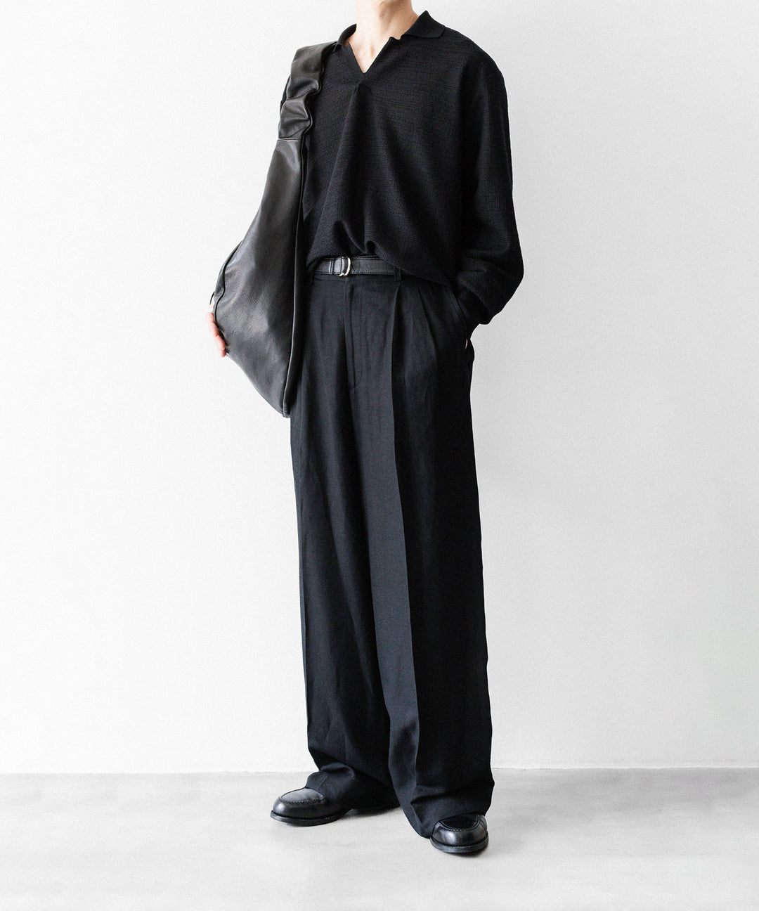 ssstein(シュタイン)のSLUB COTTON KNIT SKIPPER LS - BLACKの公式通販サイトsession福岡セレクトショップ