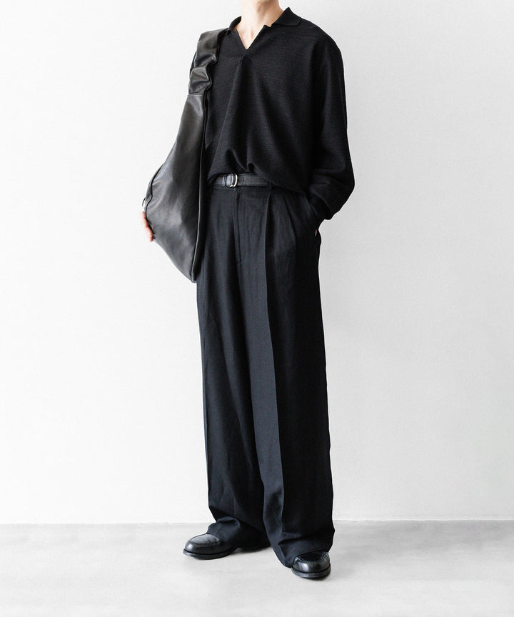 ssstein(シュタイン)のSLUB COTTON KNIT SKIPPER LS - BLACKの公式通販サイトsession福岡セレクトショップ