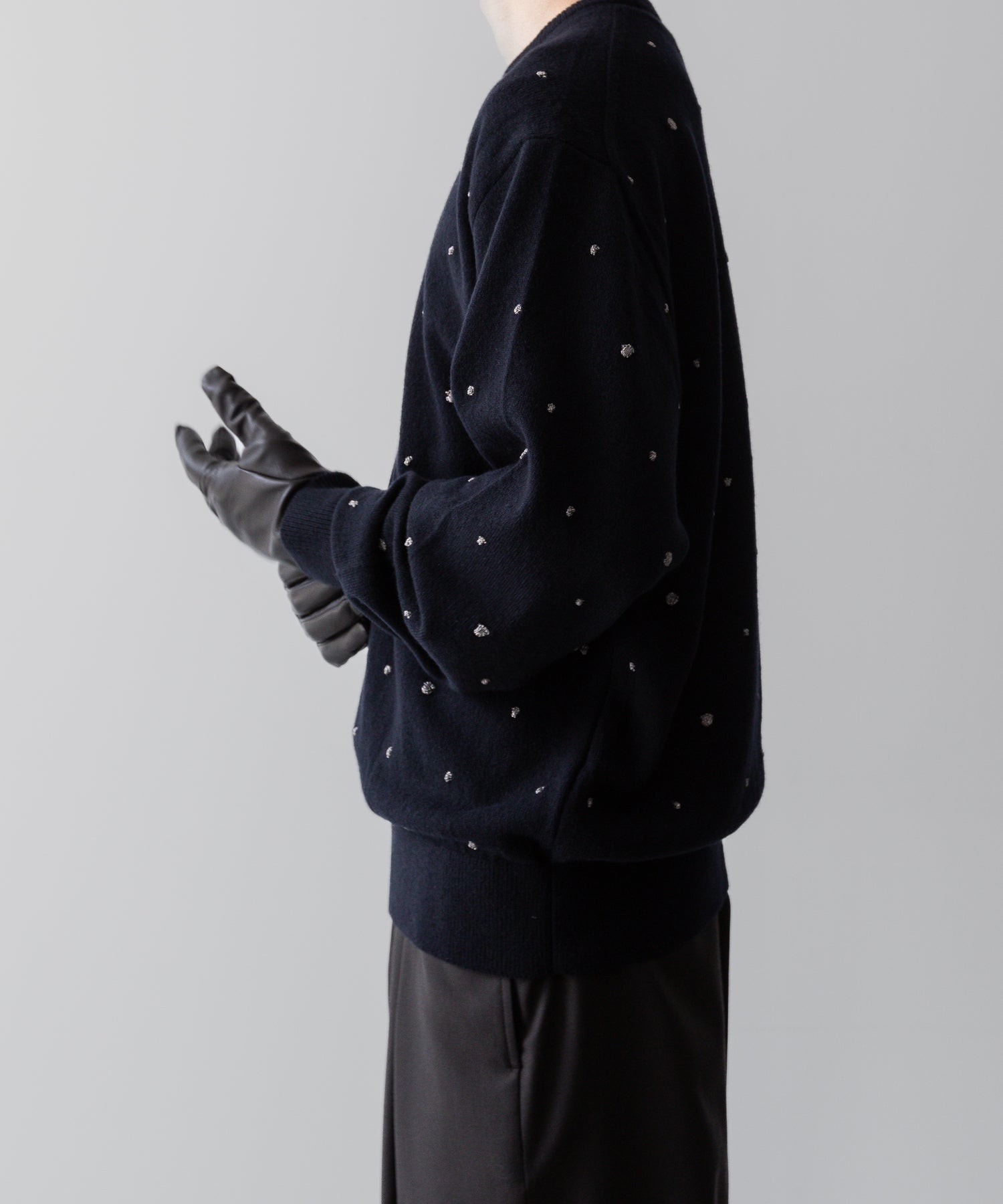 ssstein(シュタイン)の24AWコレクション GLITTER DOTS CREW NECK LS - DARK NAVY 公式通販サイトsession福岡セレクトショップ