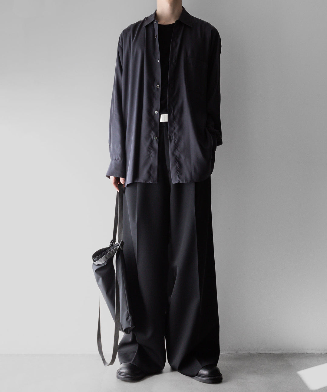 【stein】ssstein シュタインのOVERSIZED CUPRO LS SHIRTのCHARCOAL 公式通販サイトsession福岡セレクトショップ