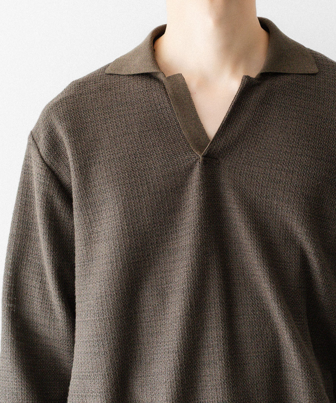 ssstein(シュタイン)のSLUB COTTON KNIT SKIPPER LS - KHAKIの公式通販サイトsession福岡セレクトショップ