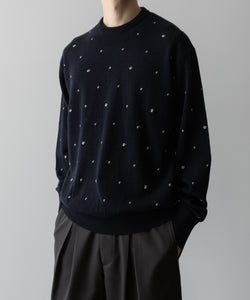 ssstein(シュタイン)の24AWコレクション GLITTER DOTS CREW NECK LS - DARK NAVY 公式通販サイトsession福岡セレクトショップ