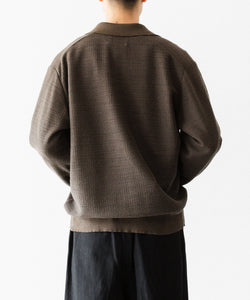 ssstein / シュタイン】SLUB COTTON KNIT SKIPPER LS - KHAKI | 公式
