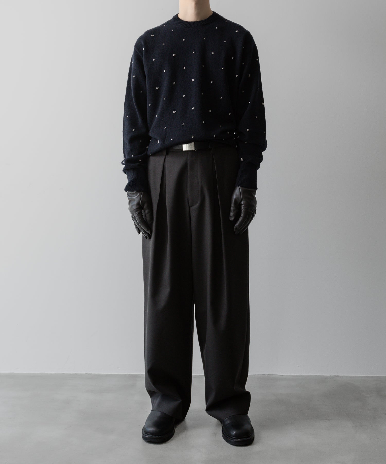 ssstein(シュタイン)の24AWコレクション GLITTER DOTS CREW NECK LS - DARK NAVY 公式通販サイトsession福岡セレクトショップ