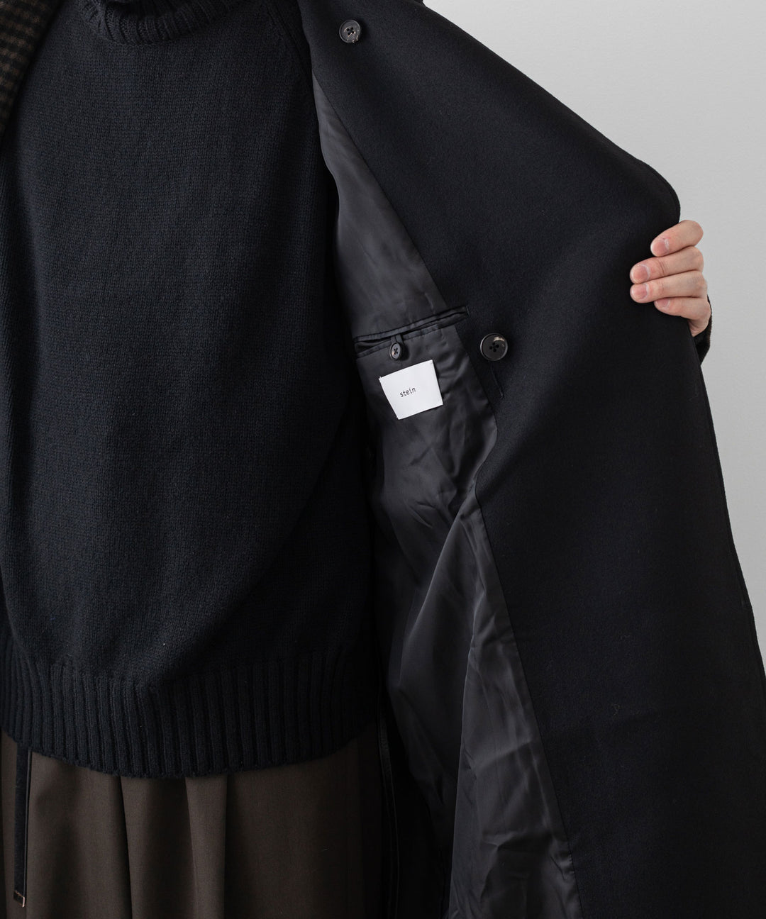stein シュタイン DOUBLE LAPELED DOUBLE BREASTED COAT - GINGHAM×BLACK sessionセッション福岡セレクトショップ 公式通販サイト  