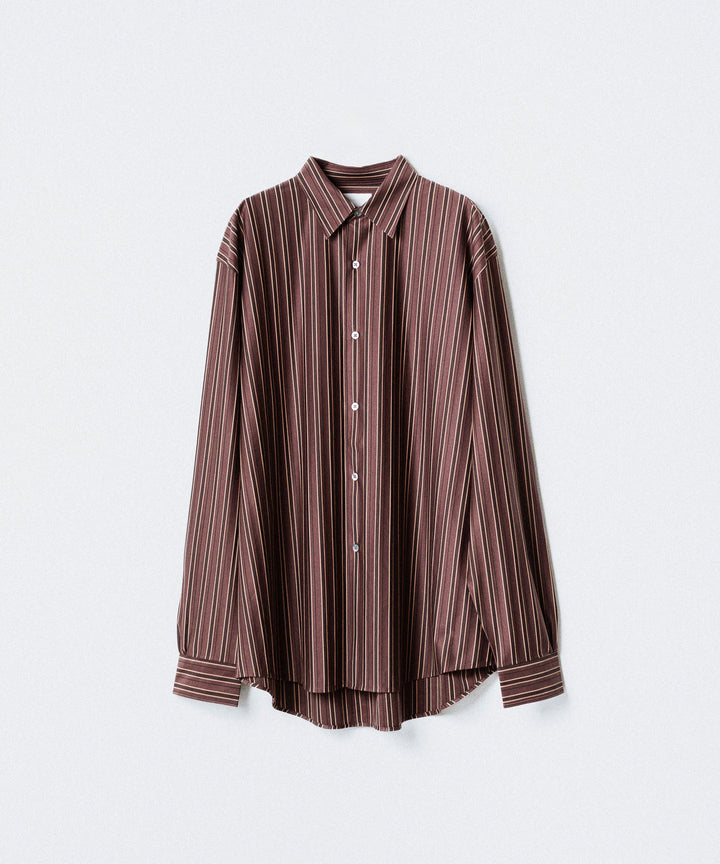 KANEMASA PHIL.-カネマサフィル46G MODEST STRIPE SHIRTのBROWN公式通販サイトsession福岡セレクトショップ
