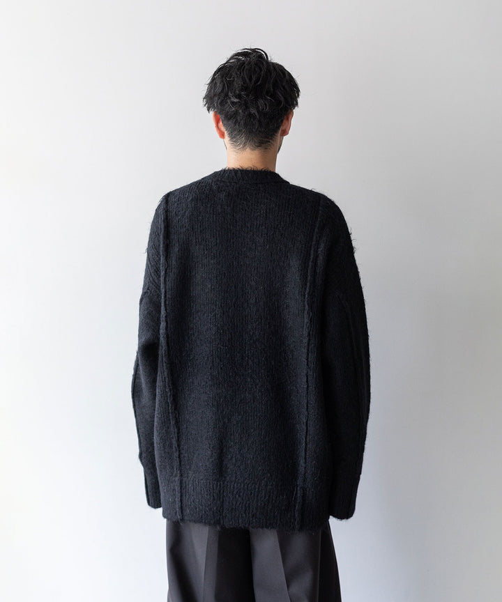 stein(シュタイン)の23AWコレクションKID MOHAIR KNIT LSのBLACK session福岡セレクトショップ