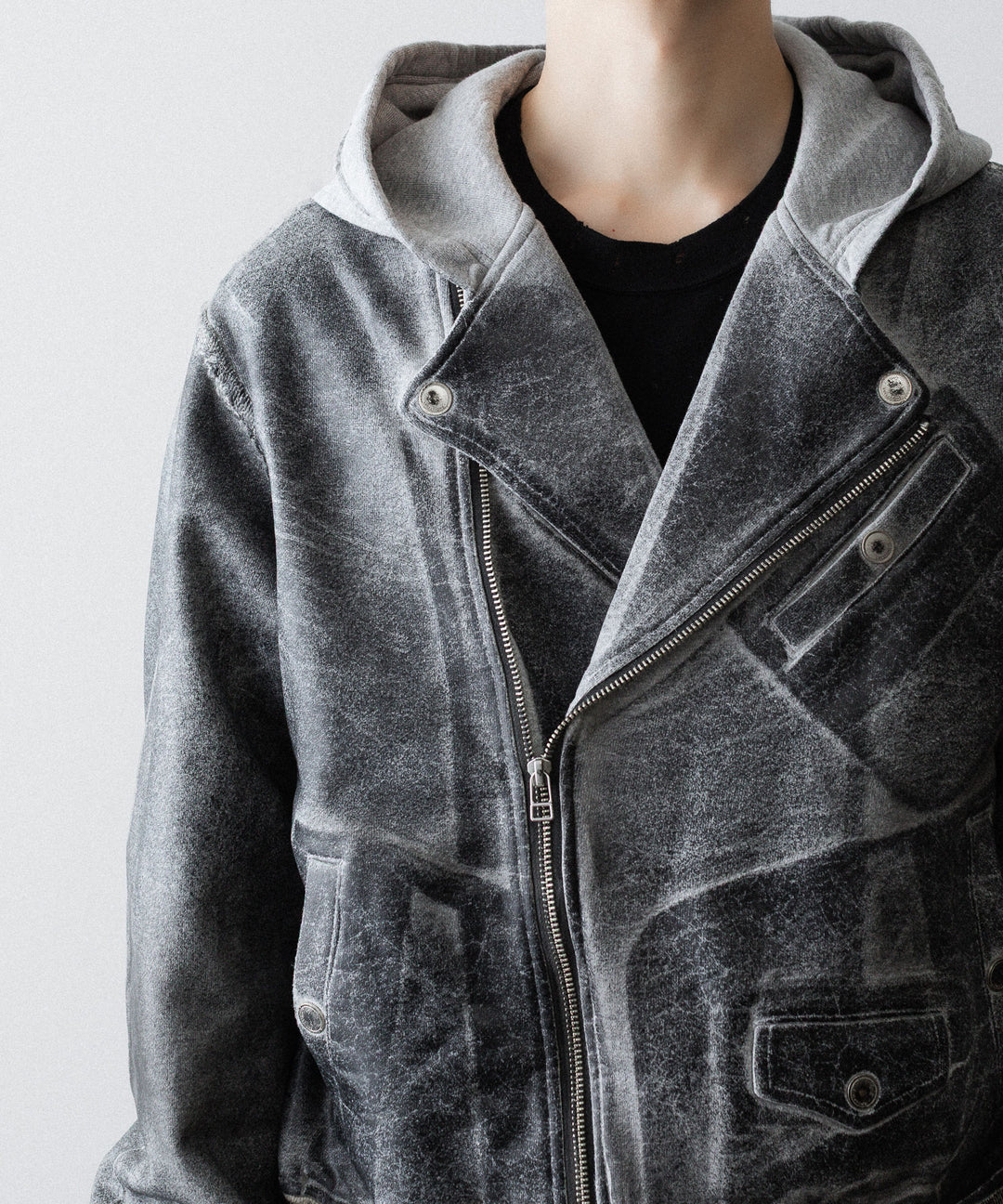 SUBLATIONS サブレーションズのCRACKING COATED RIDERS PARKAのHEATHER GRAY BASE 公式通販サイトsession福岡セレクトショップ