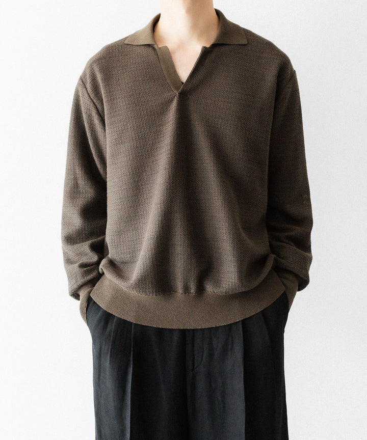 ssstein(シュタイン)のSLUB COTTON KNIT SKIPPER LS - KHAKIの公式通販サイトsession福岡セレクトショップ