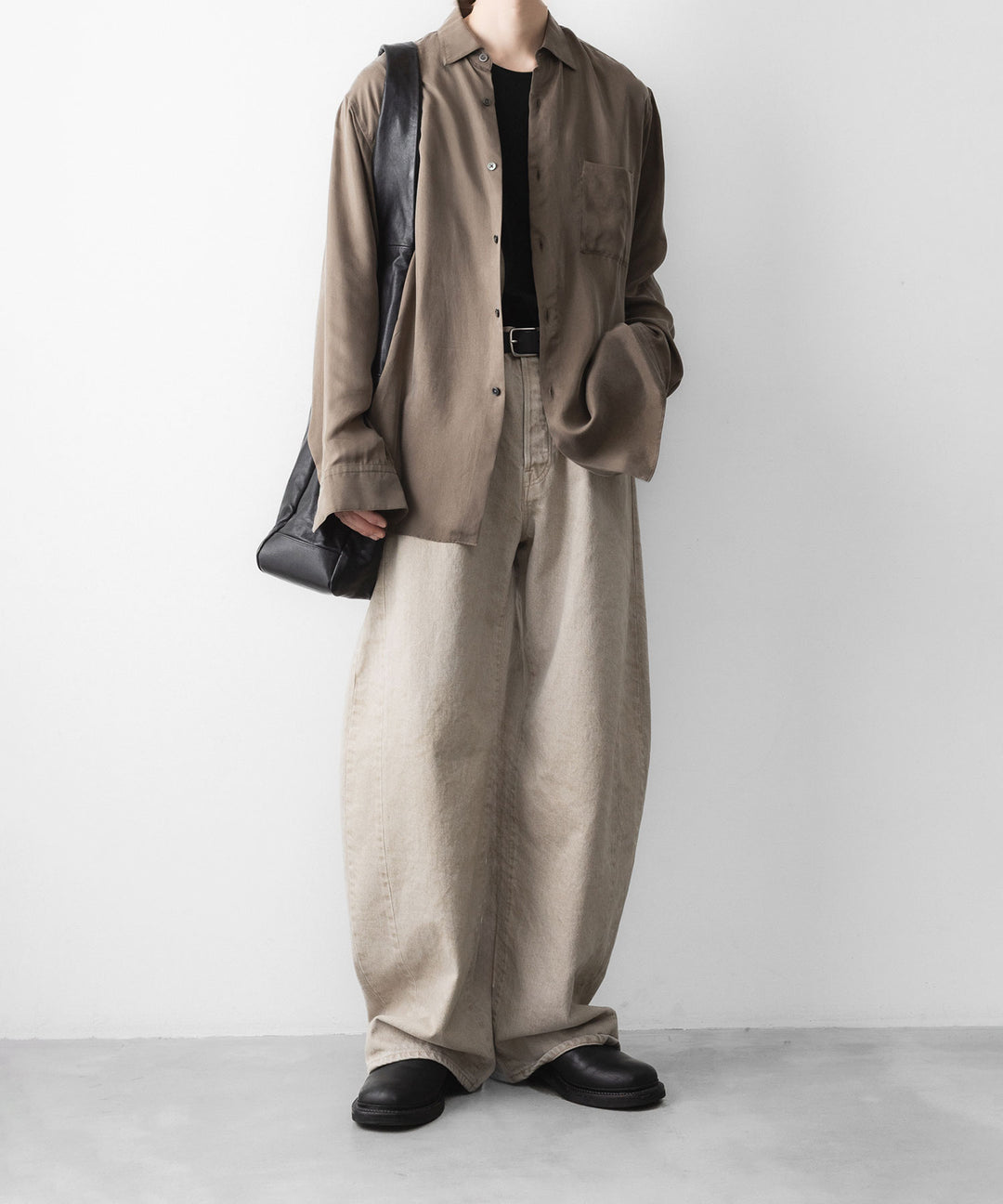 【ssstein】 DEFORMATION WIDE COLOR DENIM PANTS - BEIGE