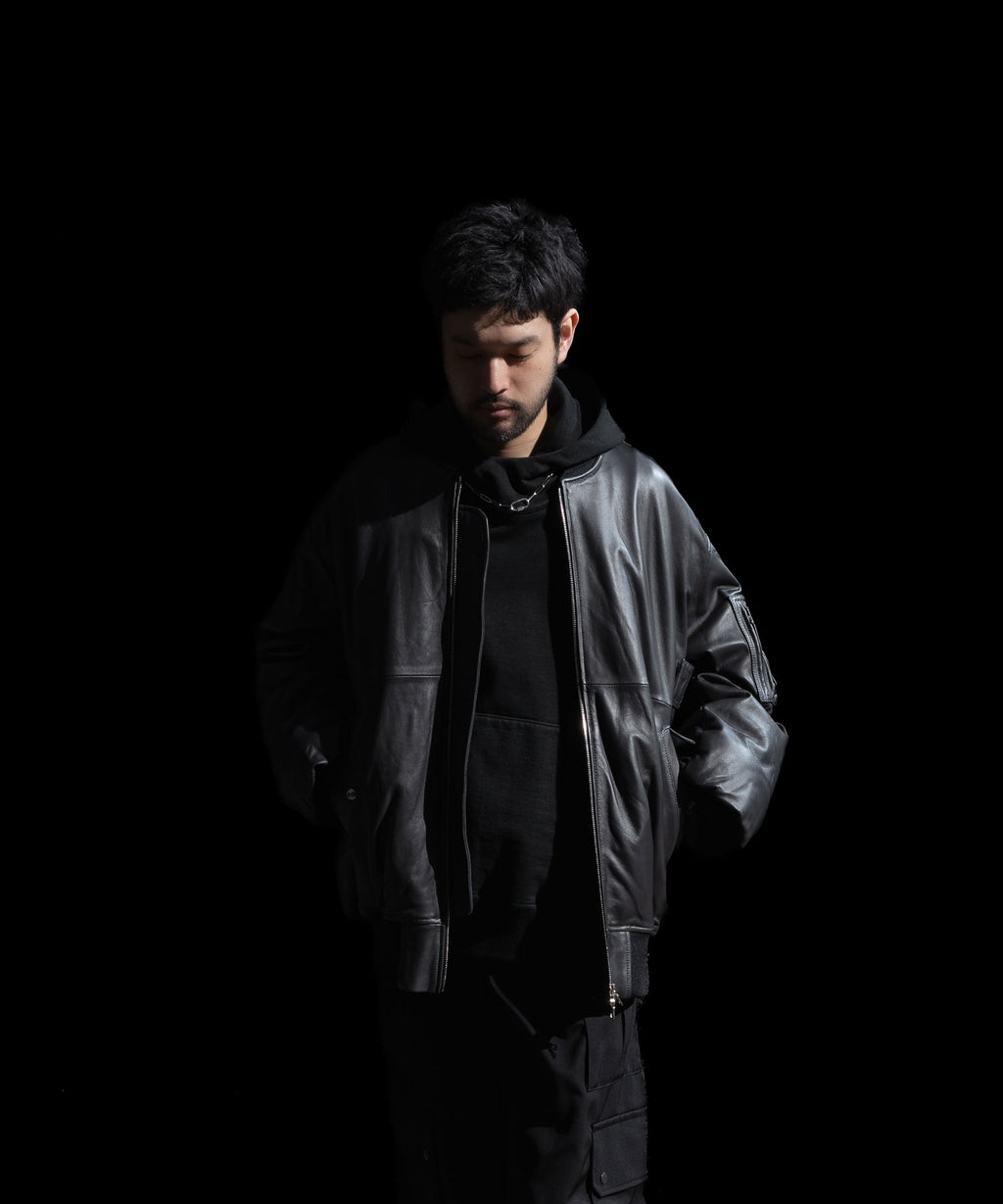 ssstein(シュタイン)の24AWコレクション LEATHER FLIGHT JACKET - DARK CHARCOAL 公式通販サイトsession福岡セレクトショップ